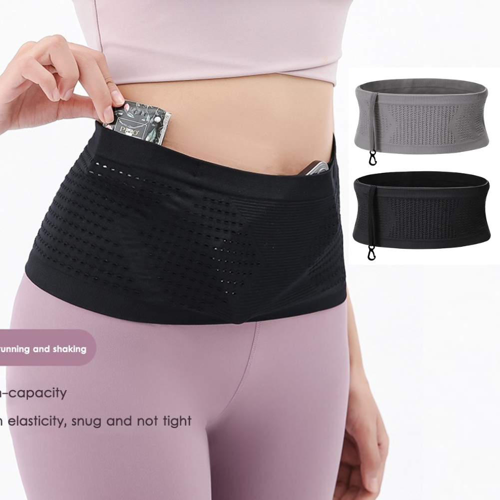 Riñonera sin costuras para correr, bolsa de cintura Invisible, ligera, portátil, elástica, transpirable, accesorios deportivos de alta capacidad