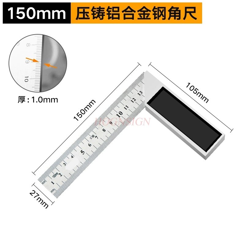 1pcs High precision angle ruler, woodworking specific angle ruler, turning ruler, stainless steel industrial grade