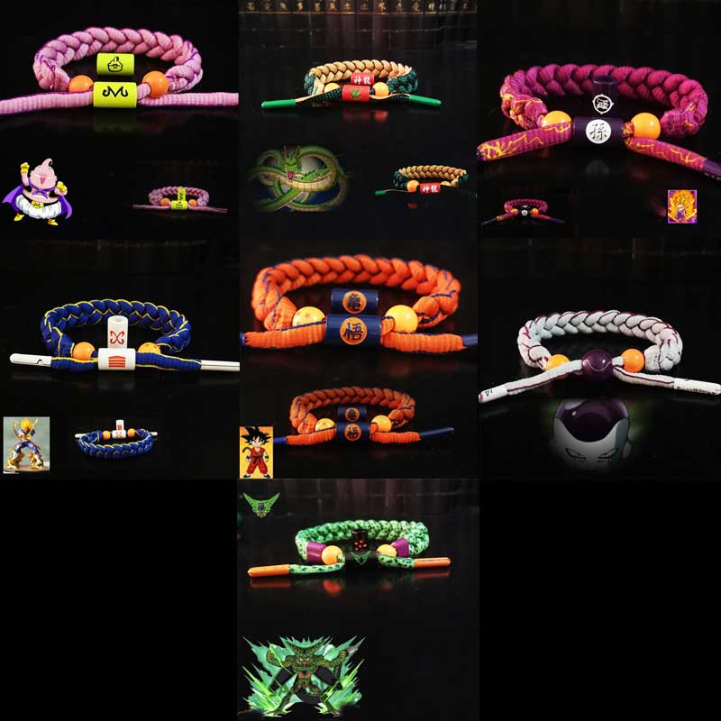 Dragon Ball Hand-Knitted Anime Pulseira, Son Goku Cosplay, Kakarotto, Acessórios Casal, Presente de Natal
