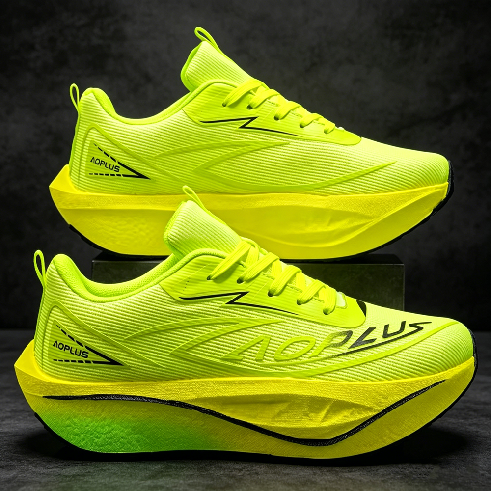 Buty do biegania męskie sportowe z włóknem węglowym, maratonowe, oddychające, lekkie, damskie, wygodne, sportowe, antypoślizgowe sneakersy.
