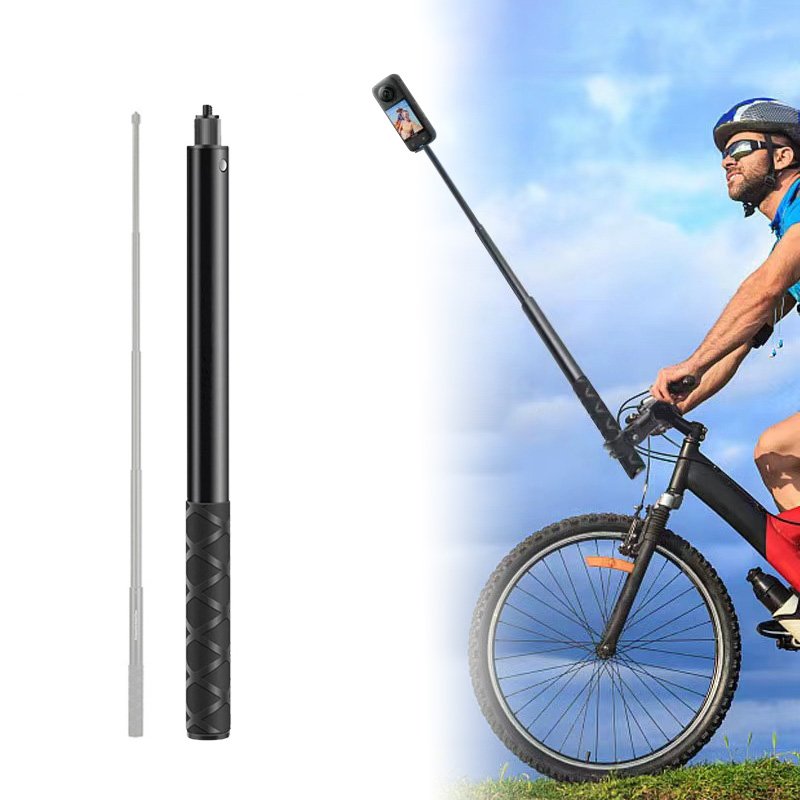 HONGDAK 2 M โลหะที่มองไม่เห็น EXTENDED Edition Selfie Stick Scalable Monopod สําหรับ Insta360 X2 X3 อุปกรณ์เสริมสําหรับ GoPro Stick ขาตั้งกล้อง