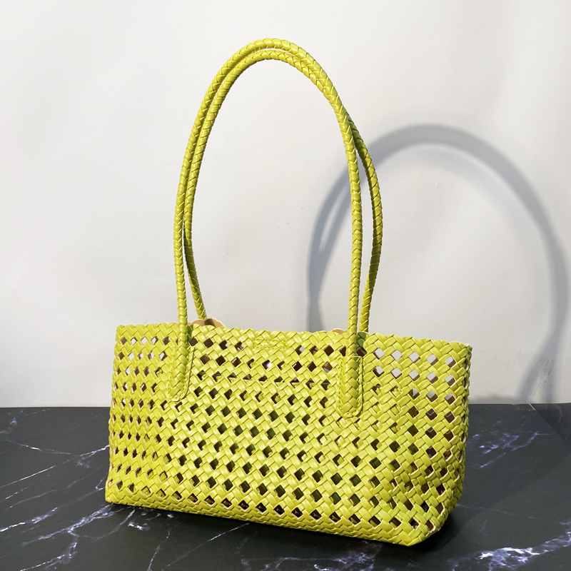 Mode Holle Tote Bags Voor Vrouwen Luxe Designer Handtassen En Portemonnees 2026 Nieuw In PU Imitatie Geweven Reliëf Onderarm Schoudertas