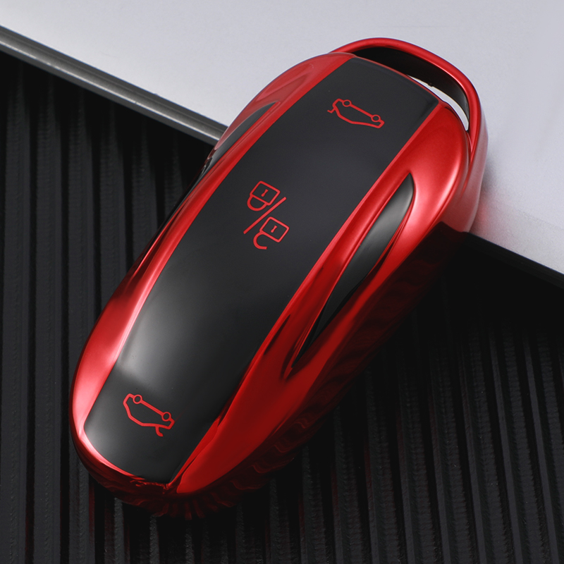 Étui de protection pour clé intelligente de voiture en TPU, pour Tesla modèle 3 modèle Y modèle X modèle S, coque de clé, support de sac, accessoires de protection