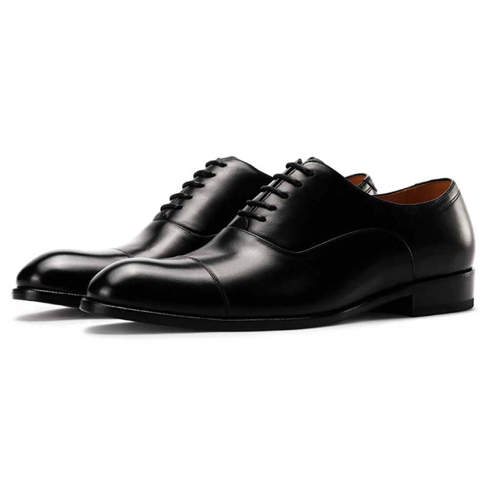 Handgefertigte Oxford-Herrenschuhe aus Vollnarbenleder Tägliche Business-Fußbekleidung Komfortabler Klassischer Stil