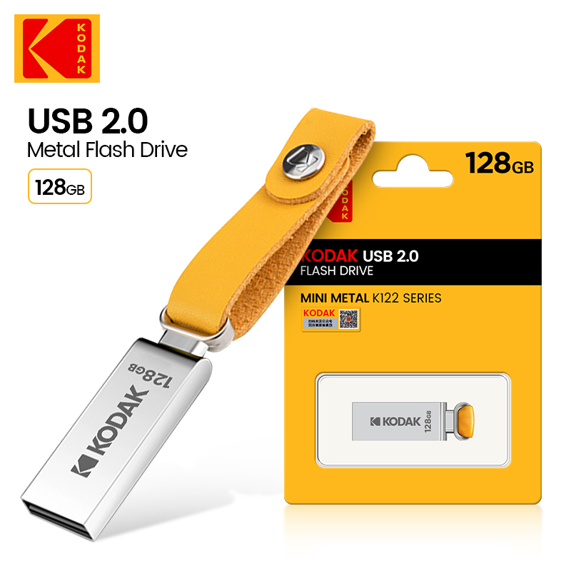 KODAK USB 2.0 Pen Drive 32GB 64GB 128GB K122 Metal USB Flash Drive Memoria Pendrive
