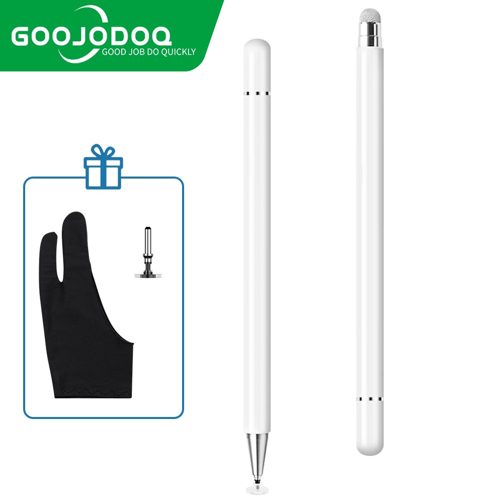 Goojodoq-caneta universal de alumínio 2 em 1 para tablet, ipad, xiaomi, samsung, tela sensível ao toque