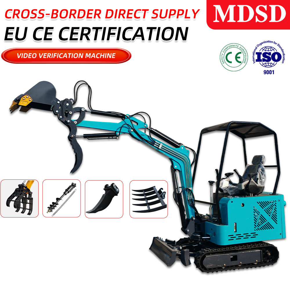 A mais recente produção de CE EPA para miniescavadeira com motor Kubota Escavadeira de esteira de 1,5 toneladas para casa Miniescavadeira personalizada de 2 toneladas