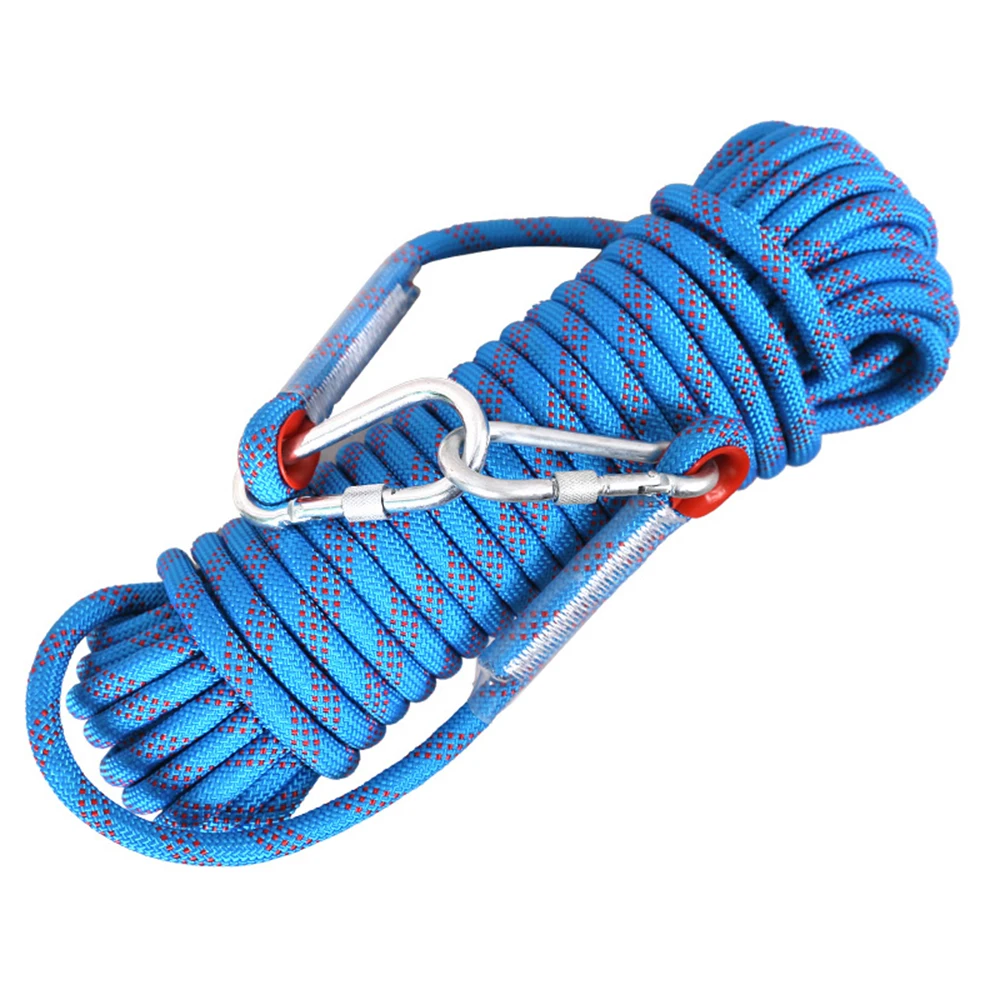 Corda de escalada de 10mm, 10m/20m/30m, corda de rapel estática ao ar livre para resgate de incêndio, segurança, escapar, escalada em árvores para esportes ao ar livre