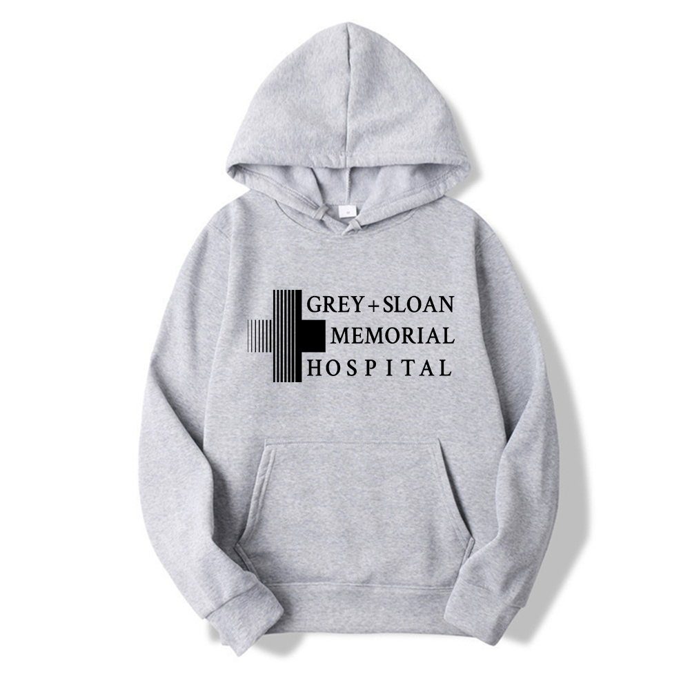 Abu-abu anatomi Hoodie abu-abu Slot Memorial rumah sakit Hoodie uniseks lengan panjang berkerudung kaus TV acara Pullover pakaian kasual