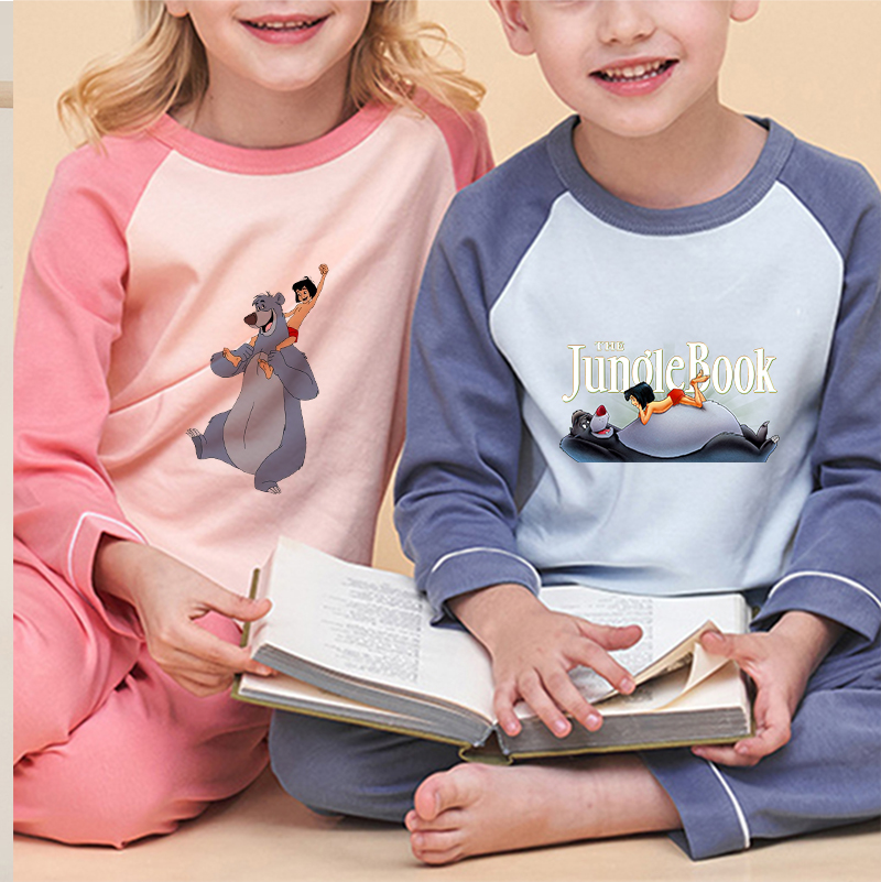 Il Libro della Giungla 100% Cotone Per Bambini Pigiama Set Neonate Ragazzi Vestiti Pigiama Childen Cartoon Manica Lunga Tshirt + Pantaloni