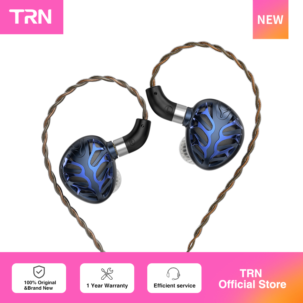Écouteurs intra-auriculaires TRN Official Azure Dragon de deuxième génération avec diaphragme planaire de 14,6 mm et embouts interchangeables