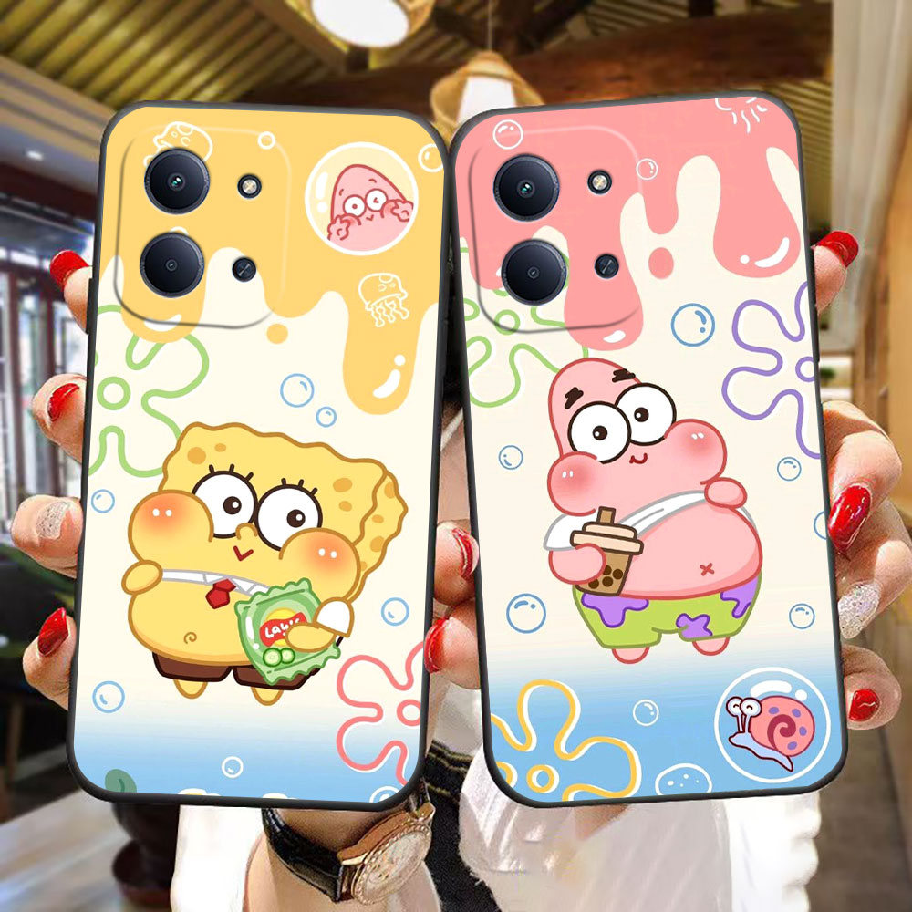 Telefoonhoesje voor Redmi A1 A2 A3 A5 A7 15 15C 14C 13C 12C 12 10 10C 9C 9A 9 8 8A K60 K40 K30 Shell Cover S-SpongeBob P-Patrick Star