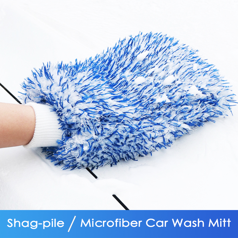 Pluche Car Wash Mitt Microfiber Dikke Car Cleaning Mitts Auto Wash Accessoires Car Cleaning Tools
