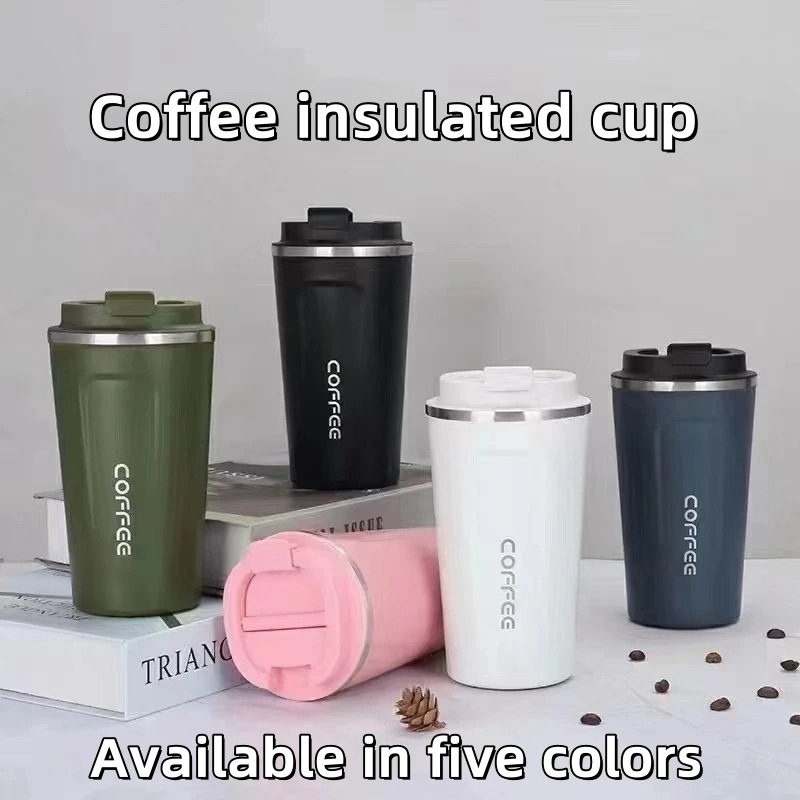 380/510ML Thermo Cafe Koffiemok Auto Thermos Mok Leak_Proof Reizen Thermo Cup voor Thee Water koffie Dubbel Roestvrij Staal