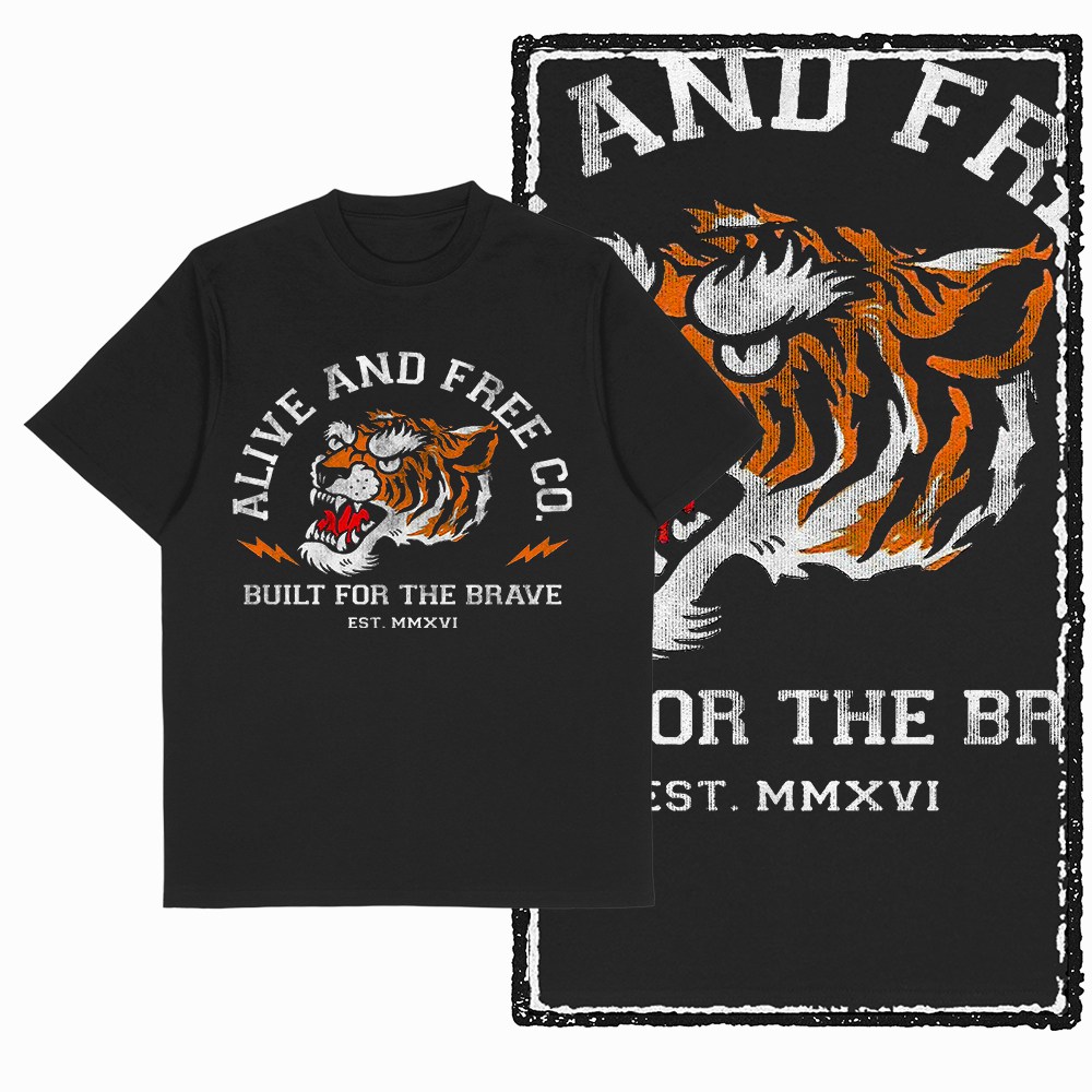 T-shirt da uomo esclusiva con stampa tigre in cotone 100% esclusiva G41 |   T-shirt da uomo con scollo a O di grandi dimensioni streetwear