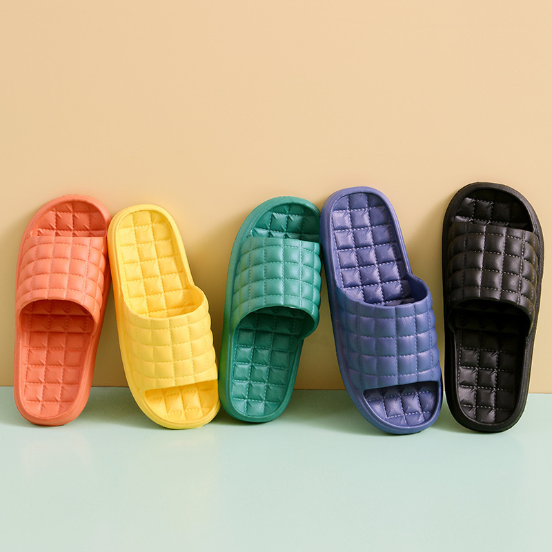 Summer Women Bathroom Slippers Home Non-Slip Flip Flops Couple Indoor Soft Skid Proof Sandals Hotel Solid Color Men Flat Shoes