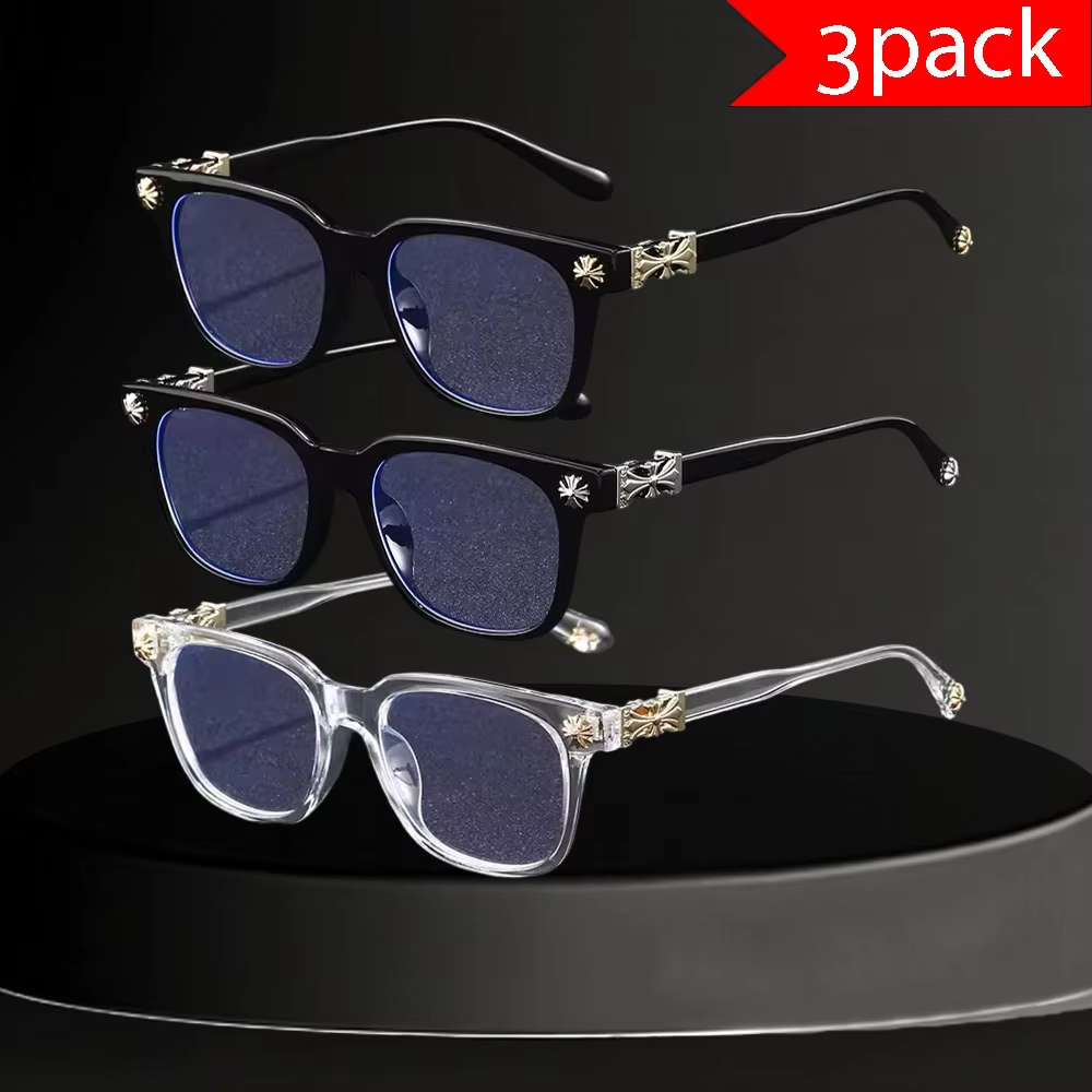 Gafas clásicas cuadradas antiluz azul para hombre y mujer, montura negra y transparente, gafas unisex para ordenador, 2 uds.