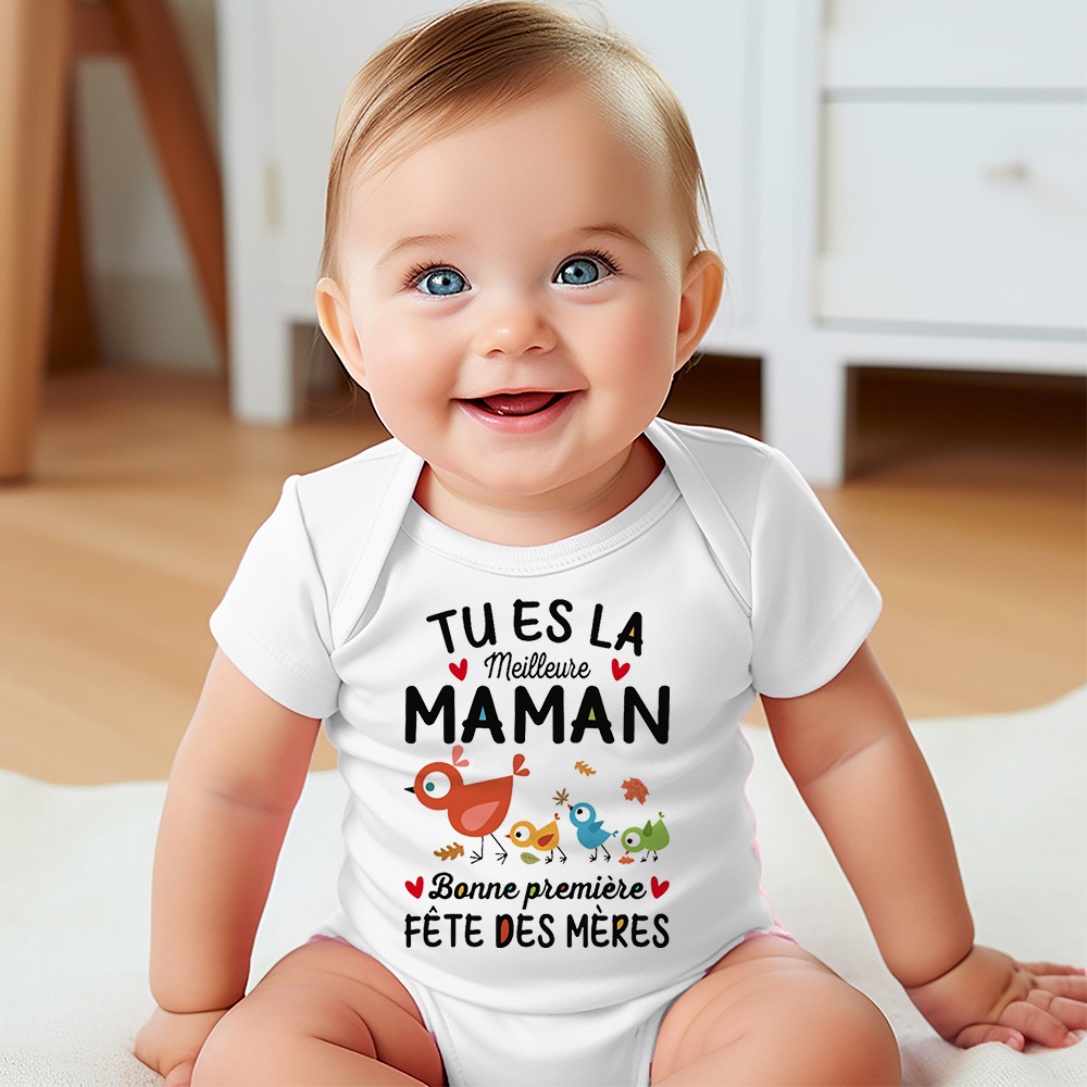 Детское боди с принтом «You Are The Best Mom» на день матери, Милый Летний комбинезон для новорожденных, комбинезон с коротким рукавом для мальчиков и девочек