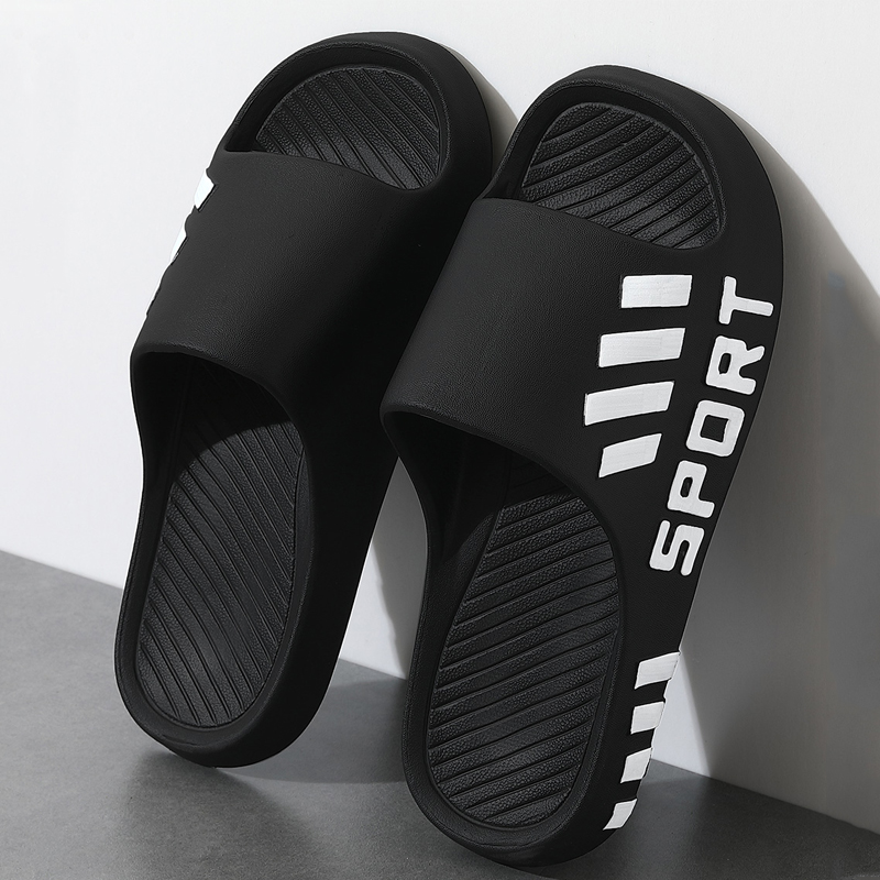 Zapatillas de moda de verano para hombre, sandalias para interiores y exteriores, chanclas de playa, chanclas de suela gruesa, zapatillas de ducha antideslizantes de verano para hombre