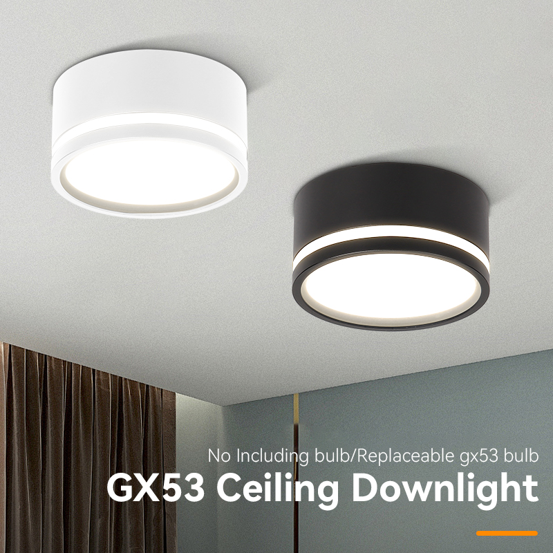 Downlights GX53 Spot Led Innendekor Lampe Austauschbare Glühbirnen Oberflächendeckenleuchten Leuchte für Wohnzimmer Flur Schlafzimmer