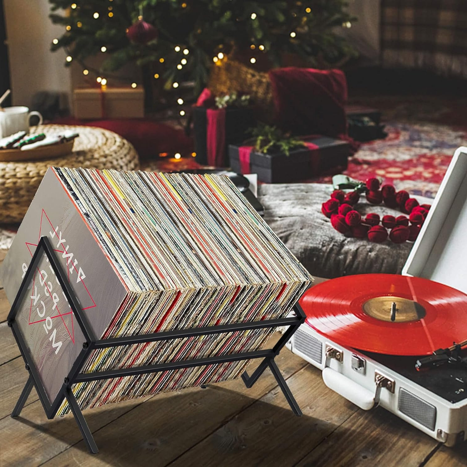 Rack de armazenamento de discos de vinil para álbum de 80 LPs