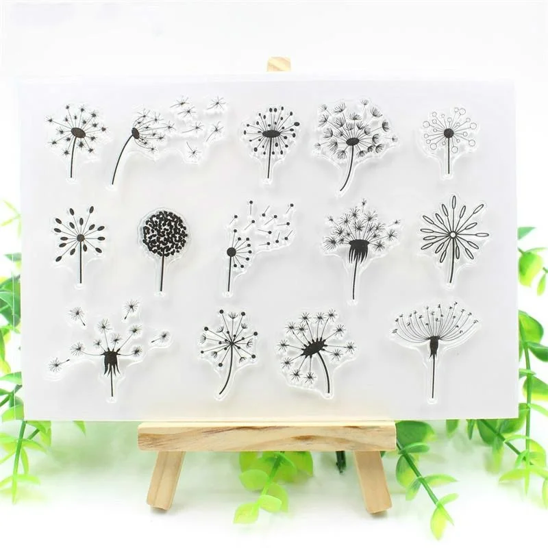 Dandelion ใสซิลิโคนแสตมป์สําหรับ DIY Scrapbooking อัลบั้มตกแต่ง