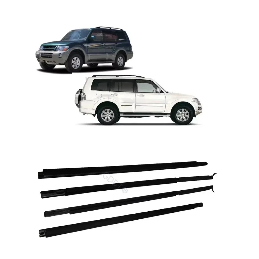 4 stuks buiten ramen glasrubber voor Pajero V70 V90 afdichtingsrubber voor Montero weerstrip 5-deurs MN 117040
