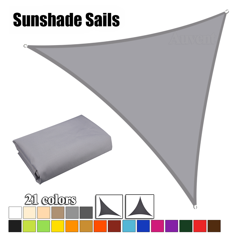 Vela triangular de vários tamanhos, à prova d'água, jardim ao ar livre, pátio, festa, protetor solar, dossel para praia, acampamento, piscina