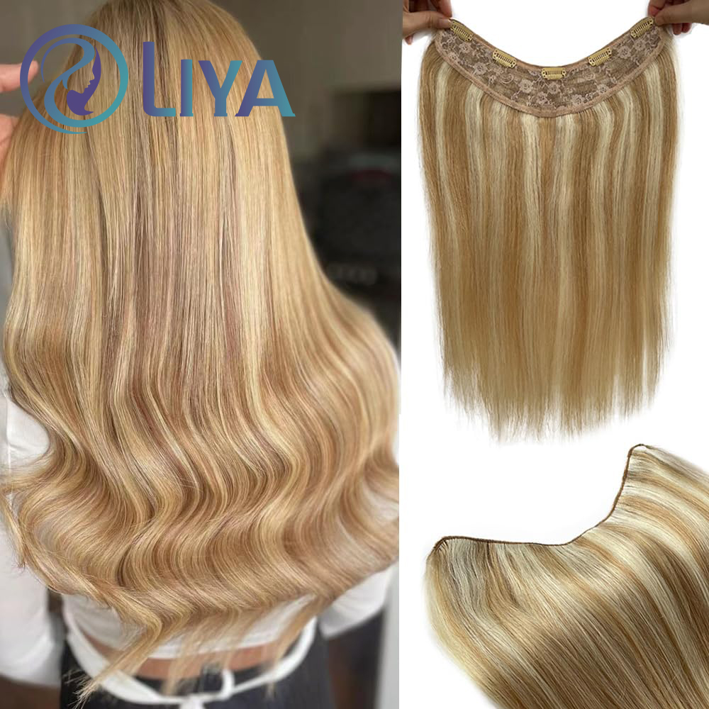 Markeer # 8/613 Rechte Clip In Hair Extensions 100% Echt haar Eén stuk 5 Clips In Extensions van echt haar 100 G/set Volledig hoofd