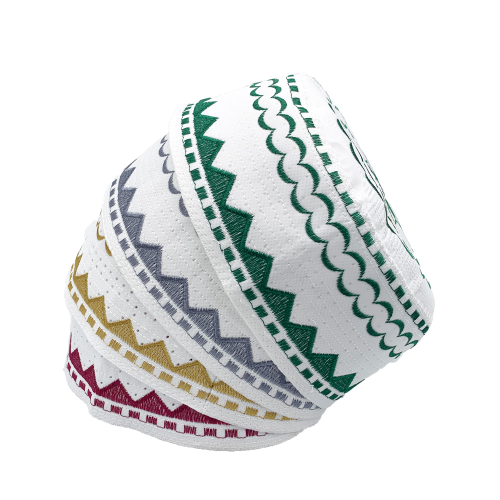 Gorros musulmanes árabes para hombre, gorros islámicos bordados de algodón para la cabeza, gorro de oración para hombre de Arabia Saudita, turbante Hijab, gorros judíos islámicos, novedad de 2023