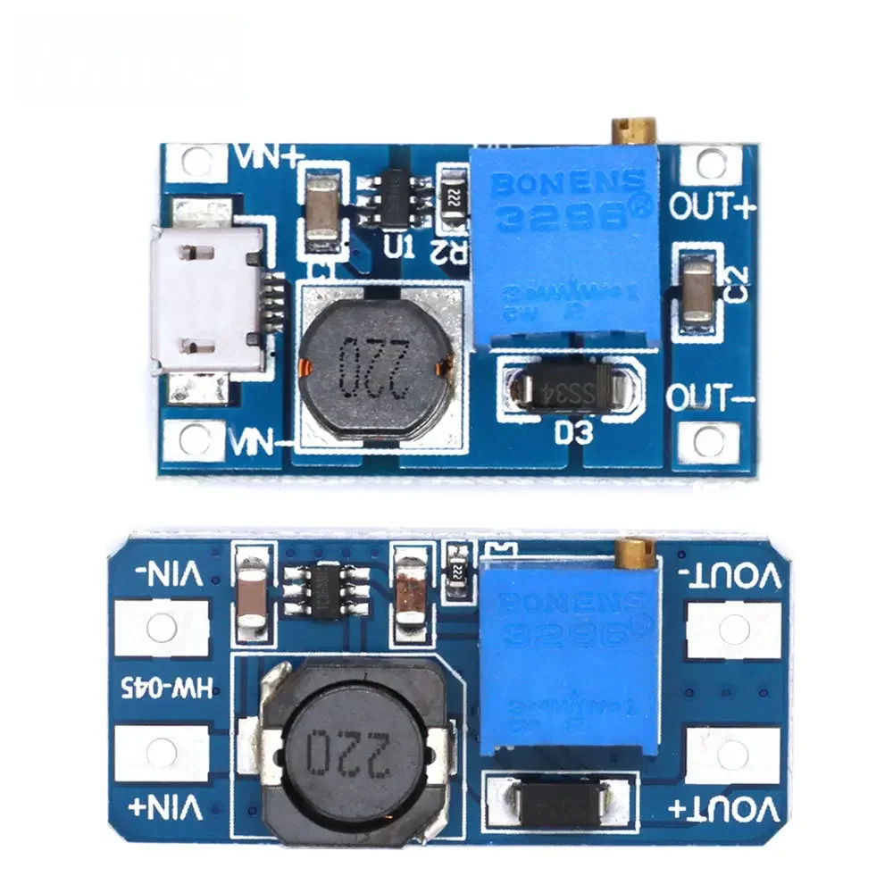 MT3608 DC-DC регулируемый Повышающий Модуль 2А Повышающий Модуль повышающая плата с максимальным выходом 28 в 2A для arduino Micro