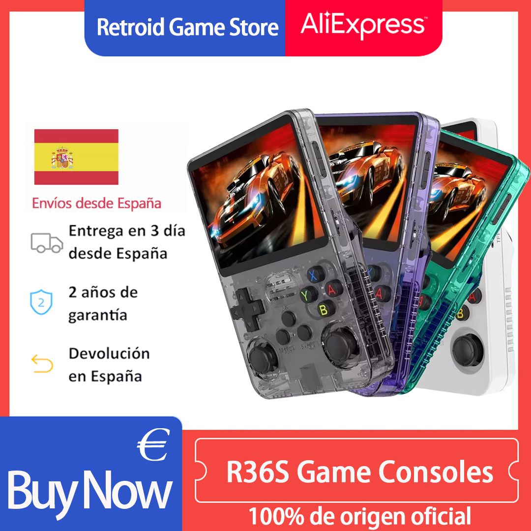 R36s retro console de videogame portátil sistema linux 3.5 Polegada tela ips portátil bolso player vídeo r35s 64gb 15000 jogos