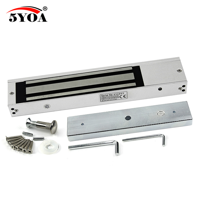 5YOA DC12V Electromagnetic Lock 180KG 350lbs Holding Force Electric Magnetic Locks Electronic Door Access Control System