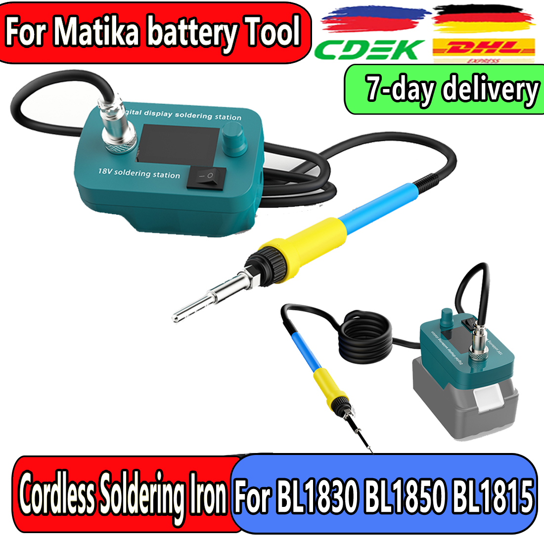 Strumento per stazione di saldatura a batteria for Makita18V LXT Batteria portatile elettrica 60W Kit saldatore per BL1850 BL1860 BL1830