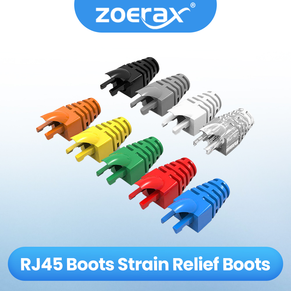 ZoeRax 50 sztuk Cat5E CAT6 RJ45 kabel sieciowy Ethernet buty odciążające złącze kabla osłona wtyczki