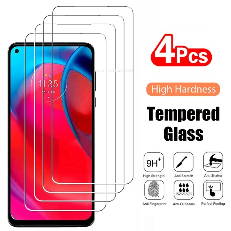 4 pièces verre trempé pour Motorola Moto G13 G23 G53 G73 G22 G32 G52 G72 G82 E13 E32 E22i Edge 20 Pro 30 Neo Film de protection d'écran