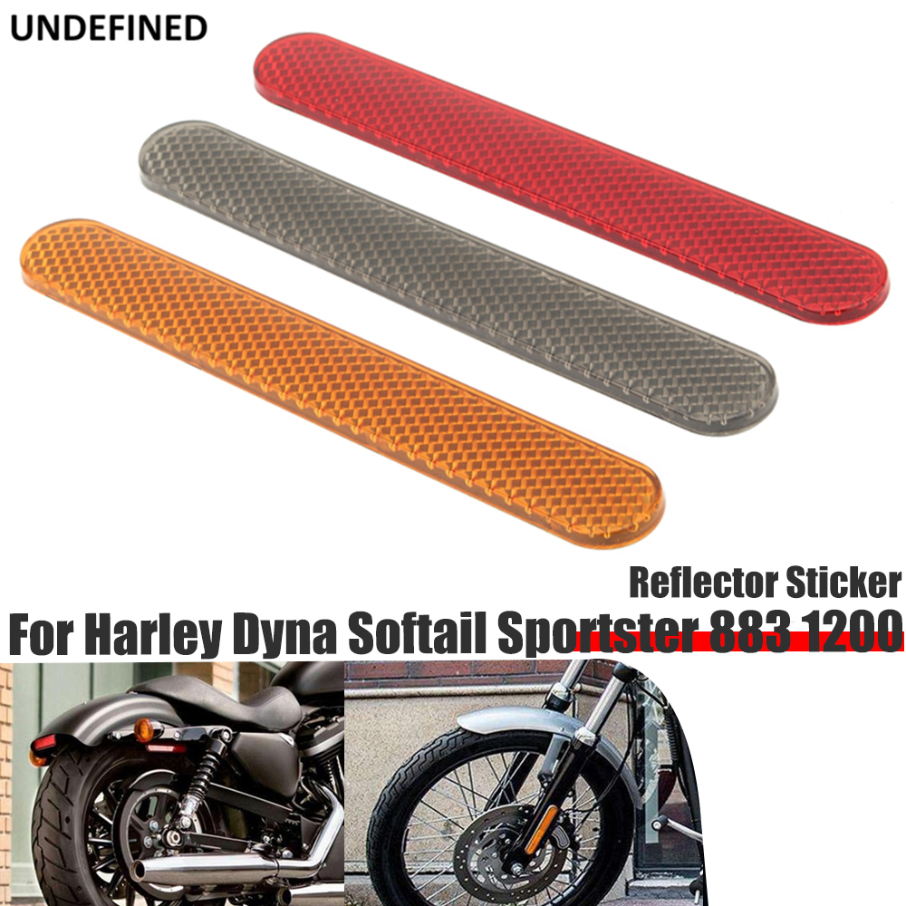 Pegatinas reflectoras de seguridad para alforja, pegatinas de cubierta de pestillo para Harley Sportster 883 Touring Road Glide Dyna 14-2018, 2 uds.