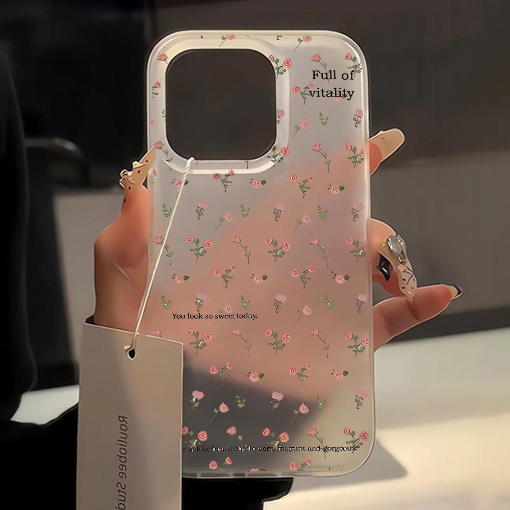 Oil Painting Flower Phone Case For iPhone 16 Pro Max Case iPhone 15 13 14 11 12 17 Pro Max 13 Mini Ultra Thin Matte Clear Cover
