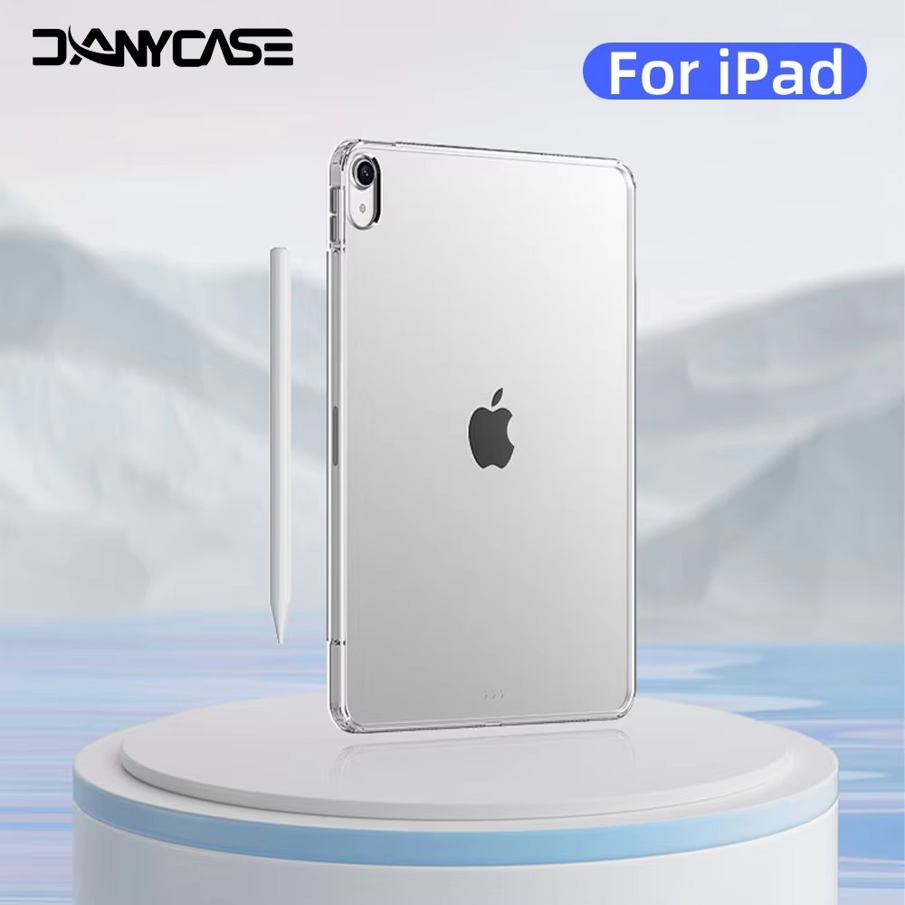 Coque transparente pour iPad Air 11 13 M2 M3 Pro 11 13 M4 pour iPad 5/6/7/8/9/10/11e génération Pro 11/12.9 Air 4/5 Mini 5/6/7