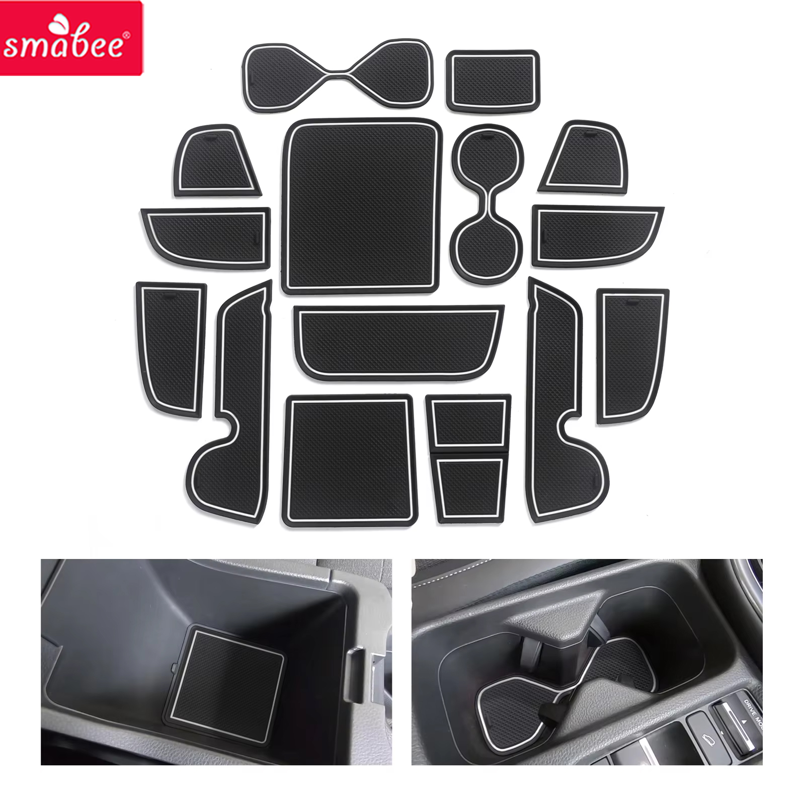 Smabee for Honda Vezel HR-V 2021-2024 HRV (not fit 2025) Anti-Slip Gate Slot Cup Mat Non-Slip Door Pad Coaster Car Accessories