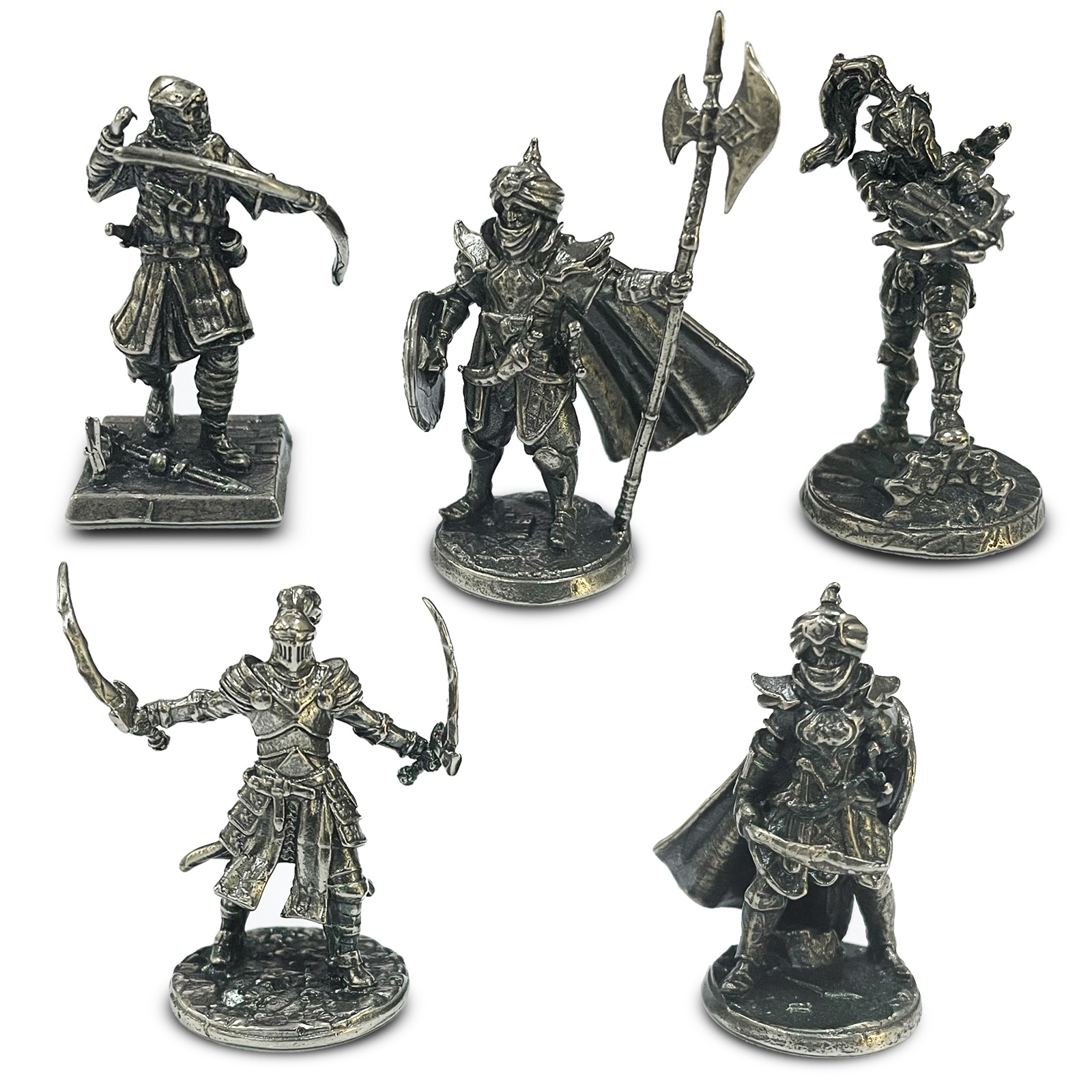 Branco Cobre Metal Guerreiro Soldado Modelo, Cavaleiro Árabe, Soldado, Figurinhas em miniatura, Peças de Jogo de Tabuleiro Decoração do carro, Presente para Menino