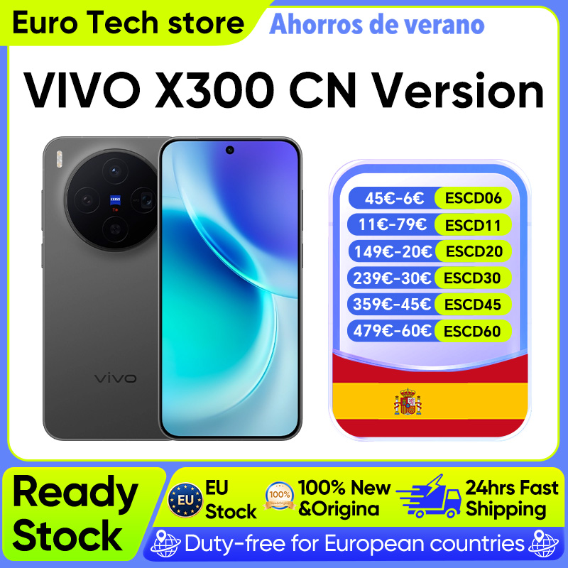 Teléfono Inteligente VIVO X300 5G, 6040 mAh, 90 W SuperVOOC, Pantalla AMOLED de 6.31” y 120 Hz, Cámara Triple Zeiss de 200 MP, Dimensity 9500