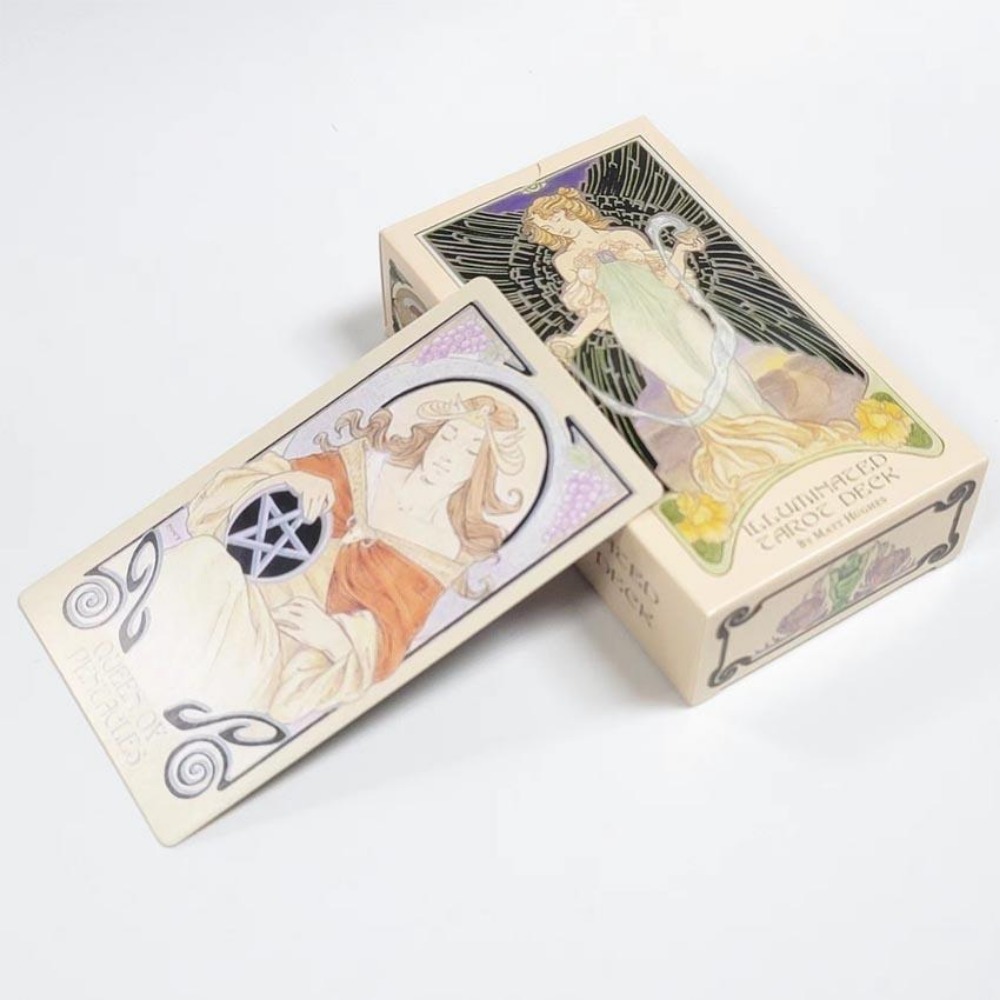 Cartões De Tarot Iluminados, Jogos De Cartas Manuais, 12x7cm