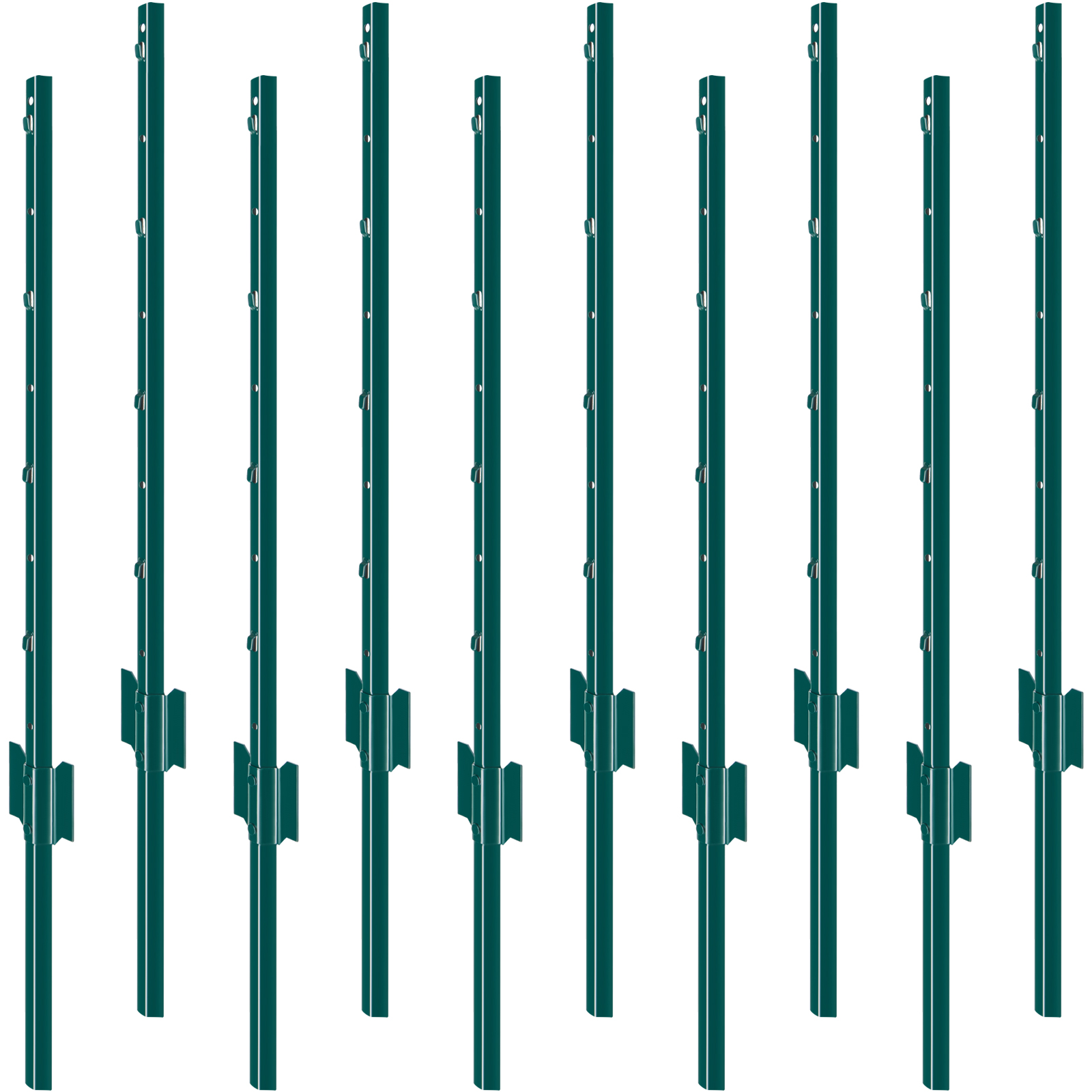 SucceBuy Fence Post T-Post Heavy Duty Metal Fence Post Sturdy Steel Fence Stakes for Garden Yard Lawn Farms Outdoor Wire Fencing