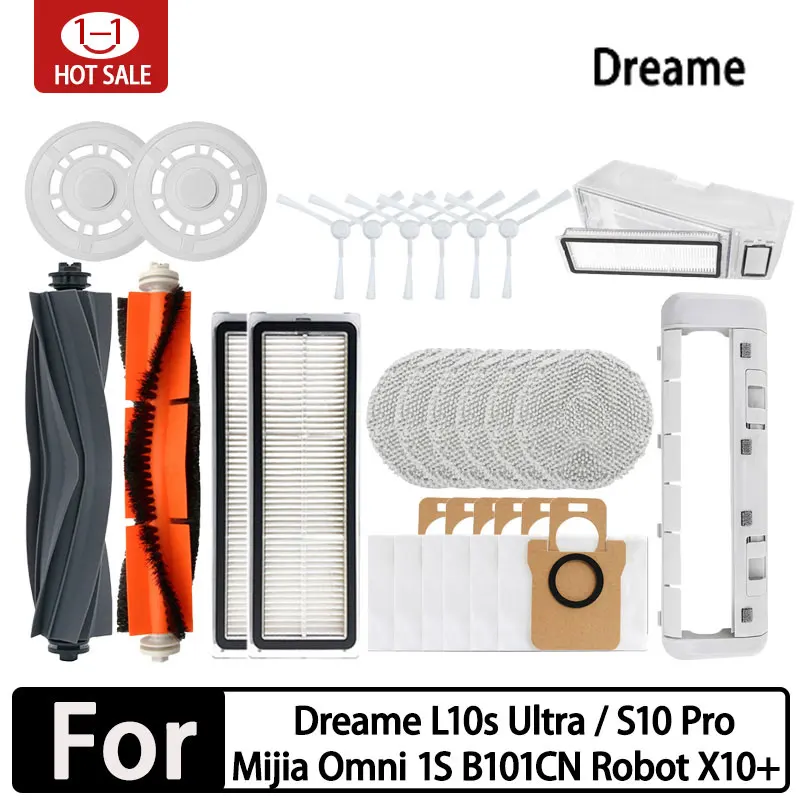 Dreame L10s ウルトラ/L10S プロロボット掃除機アクセサリー真空バッグモップフィルター掃除機クリーニングブラシ