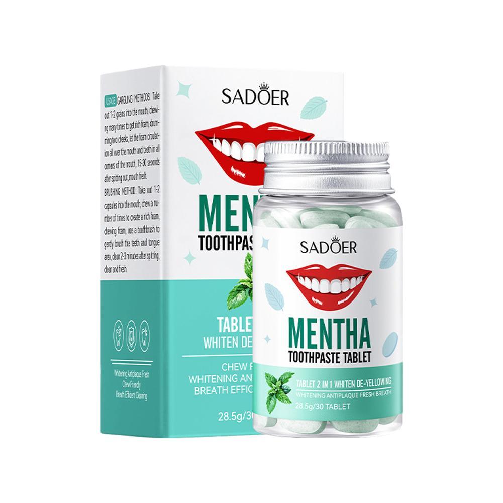 Probitiendra c-Comprimés de dentifrice, Saveurs de menthe, Haleine des dents, Bain de bouche, struction ée, Éliminer les mauvaises odeurs, Blanchiment, Charbon frais SAF
