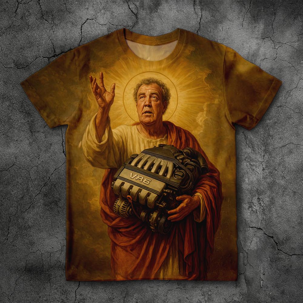 Jeremy Clarkson Protect Us From Electric Motors Merch Fans T-shirt Top Gear Funny Meme Graphic T-shirts Unisex Casual Loose Tees