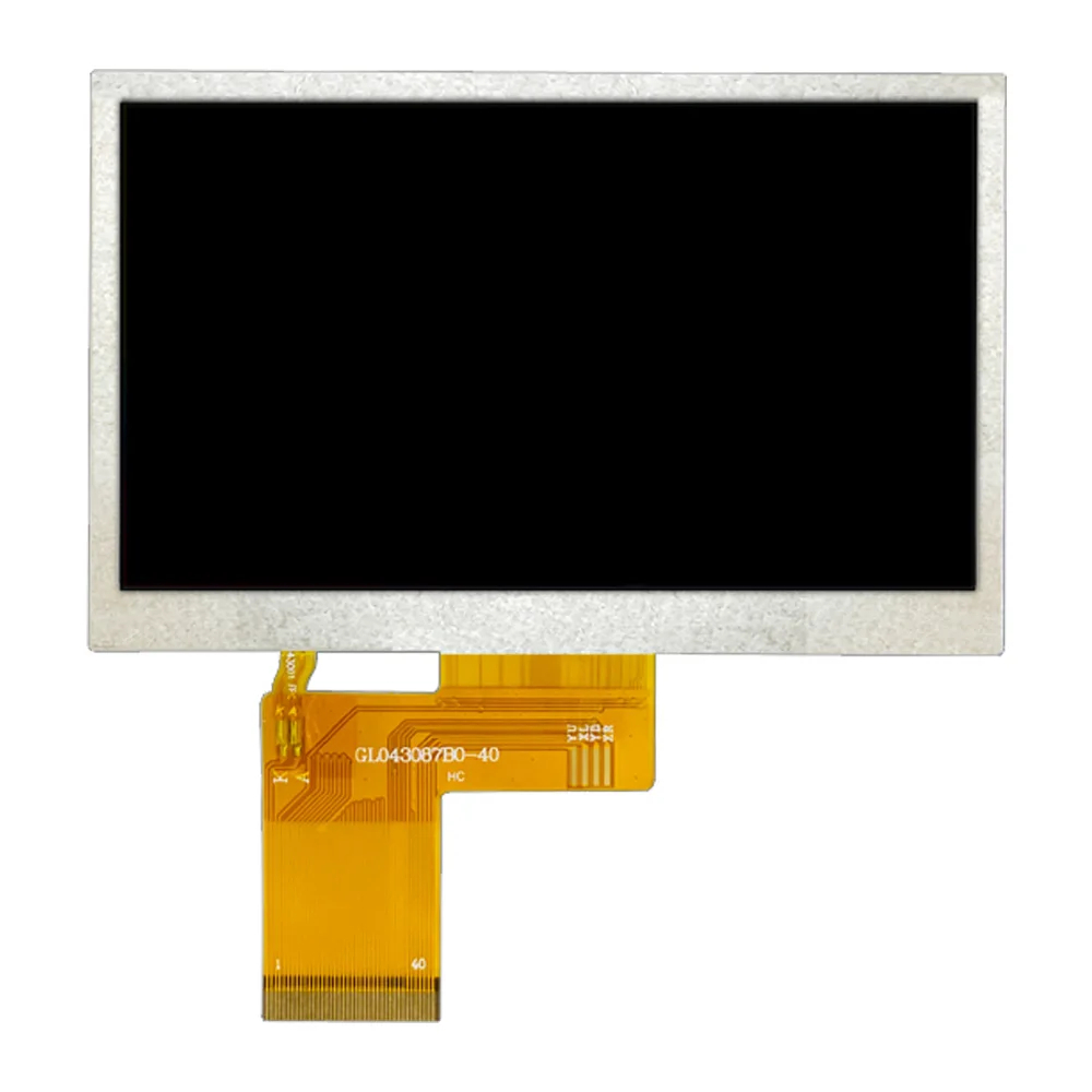 Módulo de pantalla LCD TFT de 4,3 pulgadas IPS TN NV3047 enchufable 40PIN interfaz RGB de 24 bits 3,3 V 500 1000 luminancia 480*272 HD