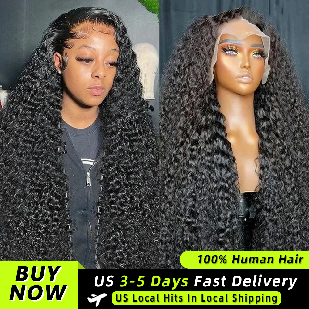 Perucas de Cabelo Humano Cacheado com 250% de Densidade Real e ≥98% de Cabelo Humano para Mulheres, Peruca Frontal de Renda HD 13x6, Peruca Frontal de Renda com Ondas Profundas 13x4, Pré-arrancada 360