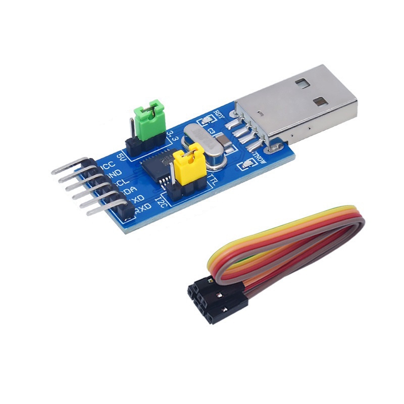 Módulo adaptador USB a IIC, convertidor I2C UART, componentes electrónicos de plástico, 1 Juego